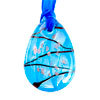 Silver Foil Pale Blue Droplet Pendant