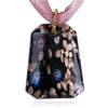 Black Golden Blotched Rectangular Murano Pendant