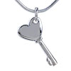  Silver   Heart  Shaped Key Pendant  Sterling 