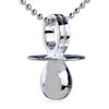 Silver Baby Rattle Shaped Pendant Sterling