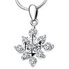 Shinning Star And April Birthstone Clear Crystal 925 Sterling Silver Penda...