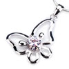 April Birthstone Butterfly 925 Sterling Silver Pendant PD_QHSS11
