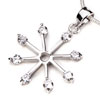 April Birthstone Sticks And Crystal 925 Sterling Silver Pendant