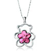  Silver  Tone Bear With October Birthstone Light  Rose  Austrian  ... 