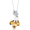  Silver Tone  Leaf With Crystal Dangle Crystal  Golden  Shadow  ... 