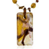 Amber And Brown Rectangle Murano Pendant