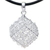 Bamboo Braided Box 925 Sterling Silver Pendant