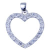 Crystal Heart 925 Sterling Silver Pendant PD_SL18_X04