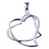 Criss Cross Heart 925 Sterling Silver Pendant