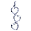 Triple Heart 925 Sterling Silver Pendant