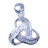 Fancy Flower 925  Sterling   Silver  Pendant