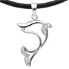 Crystal Dolphin 925 Sterling Silver Pendant