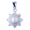 Flower 925 Sterling Silver Pearl Pendant