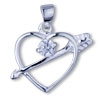 Arrow And Heart 925 Sterling Silver Pendant