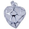 Crusted Heart 925 Sterling Silver Pendant