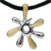 Golden Flower 925 Sterling Silver Pendant
