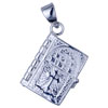 Holy Bible 925 Sterling Silver Book Pendant