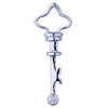 Folwer Decorated Key 925 Sterling Silver Pendant
