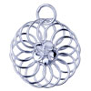 Spiral Swirl Flower 925 Sterling Silver Pendant