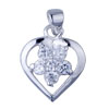 Heart Shaped 925 Sterling Silver  Pendant  PD_SL55_X04