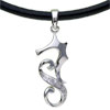 Crystal Sea Horse 925 Sterling Silver Pendant