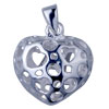 Heart Shaped Heart Hollow 925 Sterling Silver Pendant