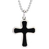 Stainless Steel Black Creative Cross Pendant
