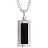 Stainless Steel Black Rectangular Pendant