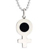 Stainless Steel  Circle  Cross Symbol  Pendant 