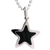 Stainless Steel Black  Star  Pendant