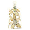 Mother Of Pearl Yellow Flower Pendant