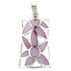 Mother Of Pearl Purple Flower Pendant