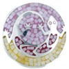 Mother Of Pearl Red Mosaic Lizard Pendant