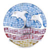 Mother Of Pearl Mosaic Dolphin Pendant
