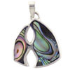 Abalone Shell Trigon Pendant Sterling Silver