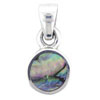 Abalone Shell Round Pendant Sterling Silver