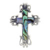 Abalone Shell Cross Pendant Sterling Silver