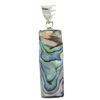 Abalone Shell Oblong Pendant Sterling Silver