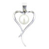 Fresh Water Pearl Heart Line Pendant