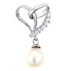 Fresh Water Pearl Line Heart Pendant