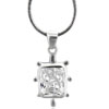Clear Cz Sterling Silver Pendant
