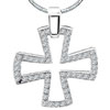 Open Cz Maltese Cross Pendant