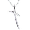 Thin Artistic Cross Pendant