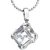 Cubic Zirconia Cube Pendant