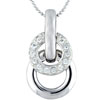 Studded Dual Loops  Pendant 