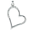 Sideways Studded Heart  Pendant 