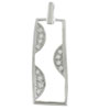 Rectangle Half Circle Cz Pendant