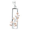 Two Tone Rectangular Leaf Pendant
