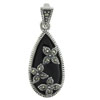 Black Oval Butterfly Pendant