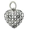 Waffle Patterned Heart Pendant